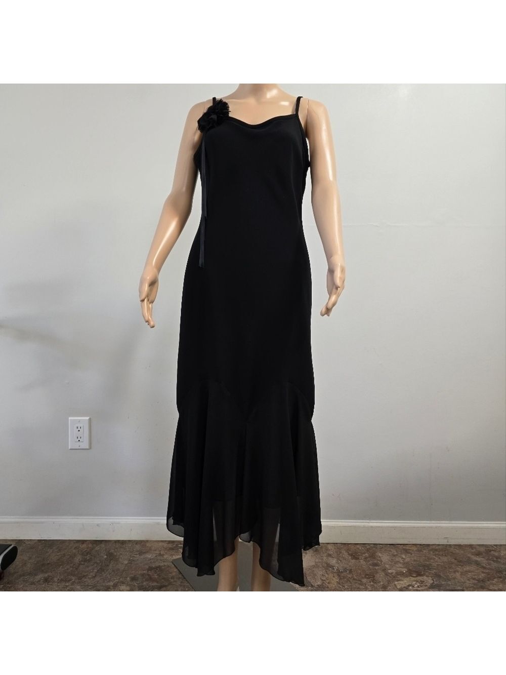 Vintage Evan Picon Elegant Black Evening Dress